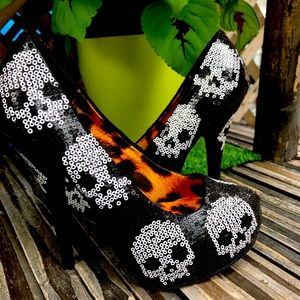 Iron Fist Digi Skull Sequin platform